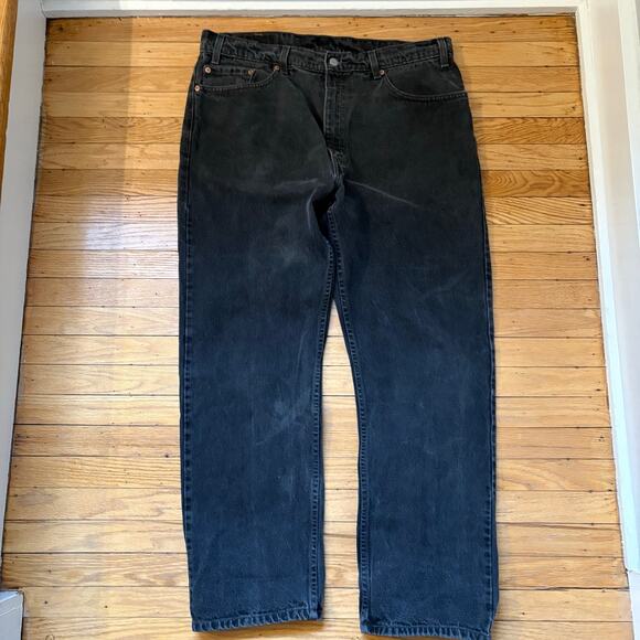Vintage 1990s Black Levi's 505s Regular Fit Straight Leg - Picture 1 of 7